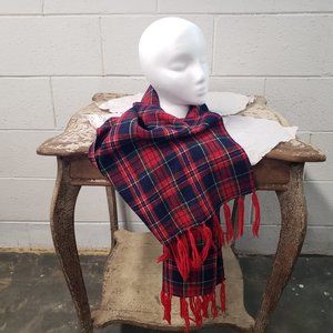 1950’s Vintage Wide Wool Scarf ~ Plaid